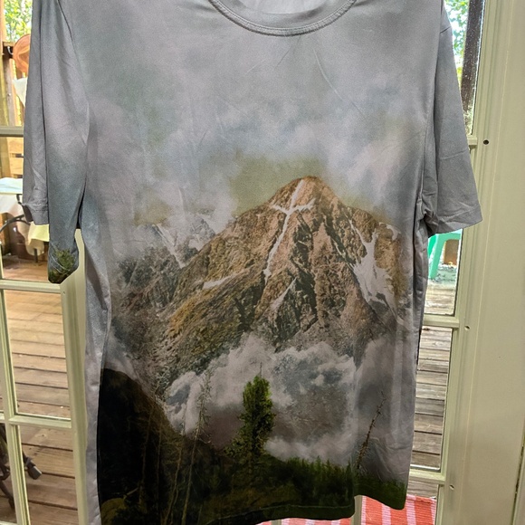 NEW ITEM > yizzam - custom made mountain shirt - size L - MEN - Picture 1 of 2